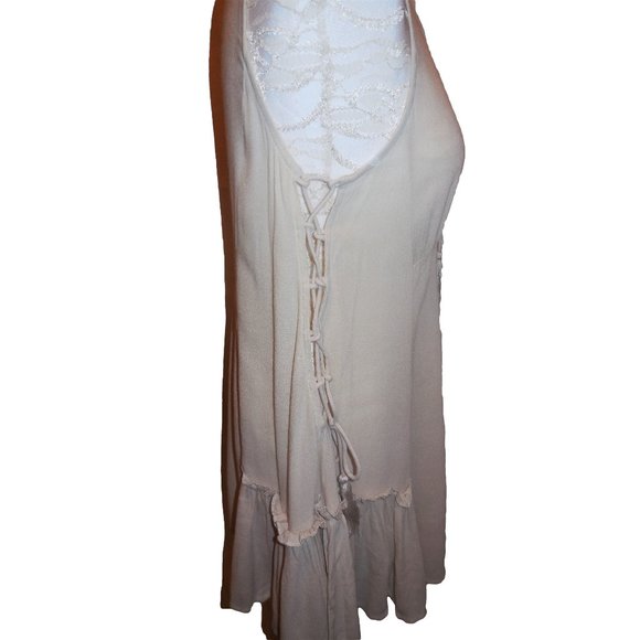 Dress Sleeveless summer ivory minidress sundress summer M - Picture 4 of 8